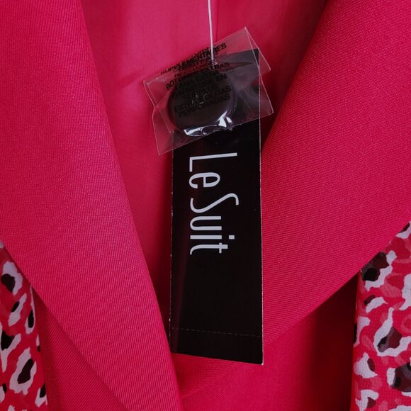 Le Suit Jacket Skirt Suit Womens 10 Pink Black 2PC Business Casual Career Office - Picture 8 of 16
